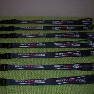 *Sold Out & Discontinued*

IGOTASTi.COM White/Pink Lanyard, Picture 2.