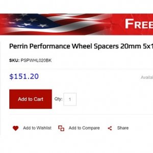 subaru wrx sti perrin performance wheel spacers 20mm 5x114.3