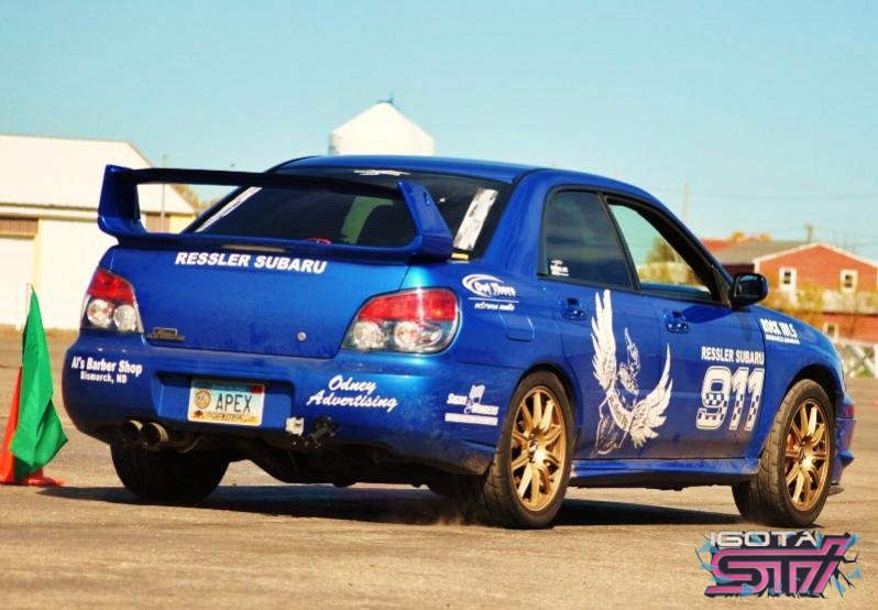 Launching off the starting line at an autocross in Fargo, ND.